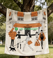 Hermes Throw Blankets